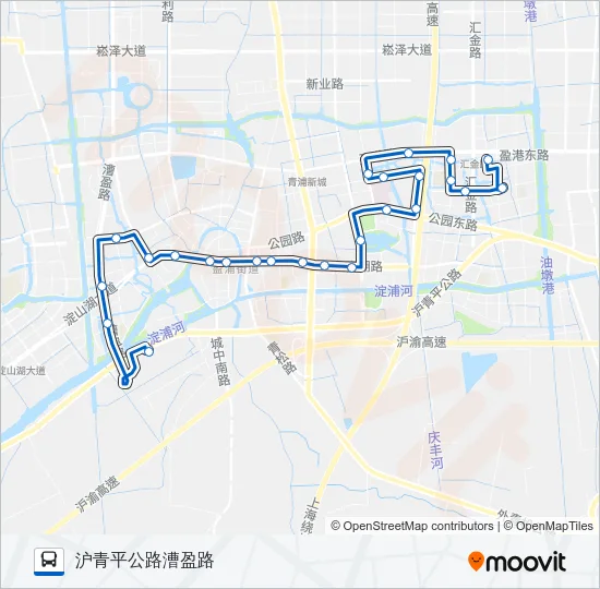 公交青浦11路的线路图