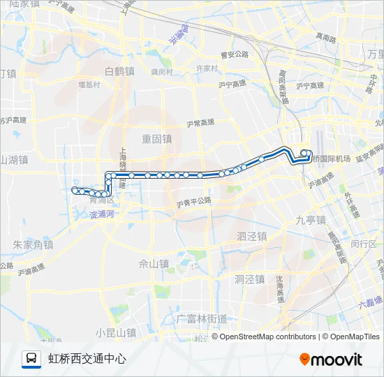 虹桥枢纽6路 Bus Line Map