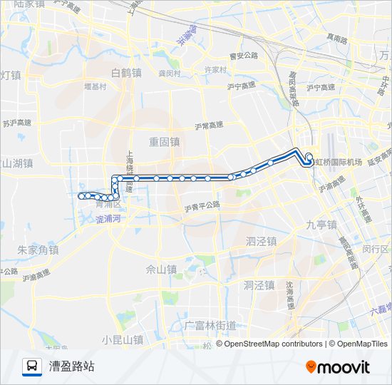 虹桥枢纽6路 bus Line Map