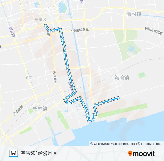 公交奉贤18（原南桥18路）路的线路图