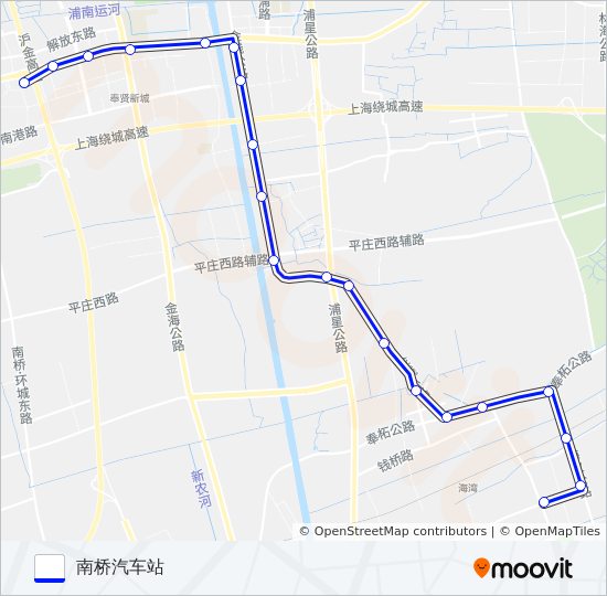 公交奉贤24（原南桥24路）路的线路图