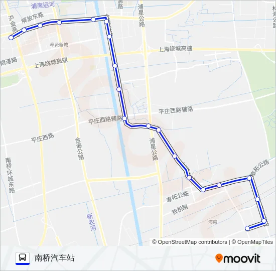 奉贤24路（原南桥24路） Bus Line Map