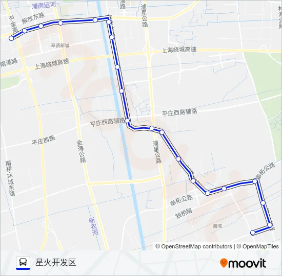 奉贤24路（原南桥24路） Bus Line Map