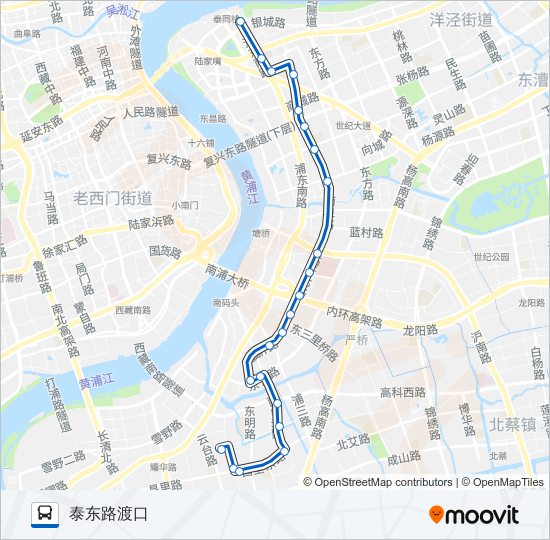 公交119路的线路图