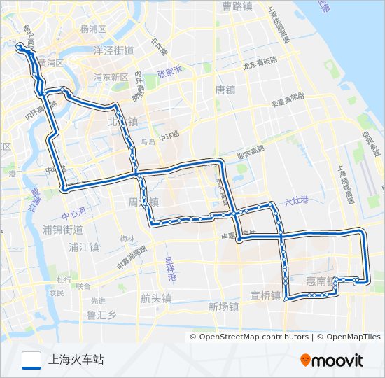 南新专线 bus Line Map