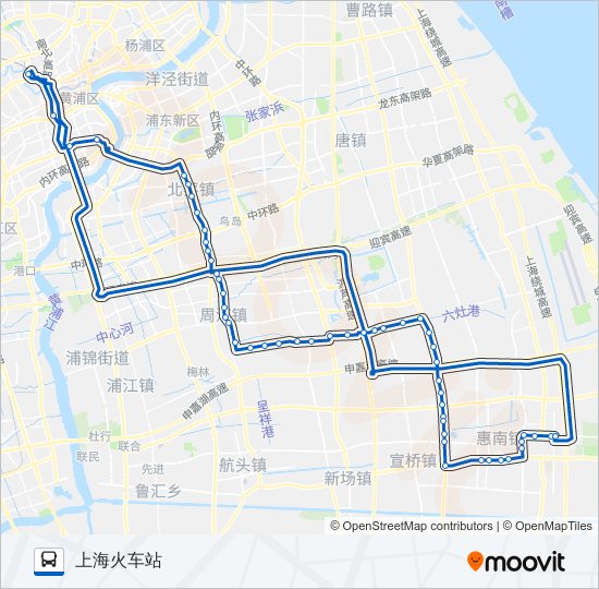 公交南新专路的线路图