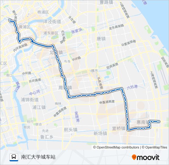 公交南新专路的线路图