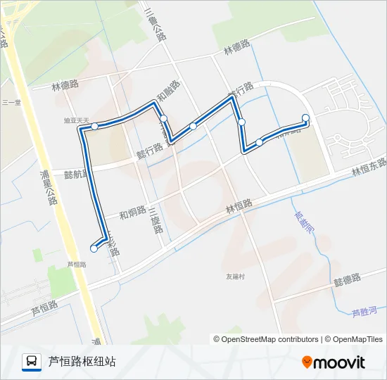 1034路 Bus Line Map