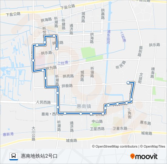 公交1070路的线路图