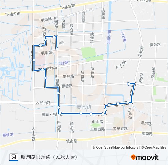 公交1070路的线路图