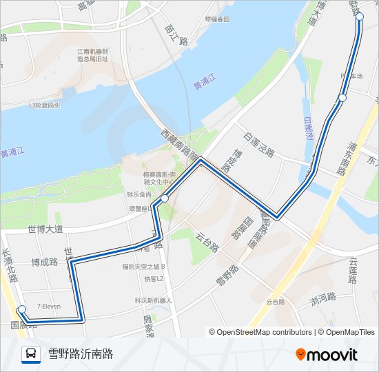 公交1118路的线路图