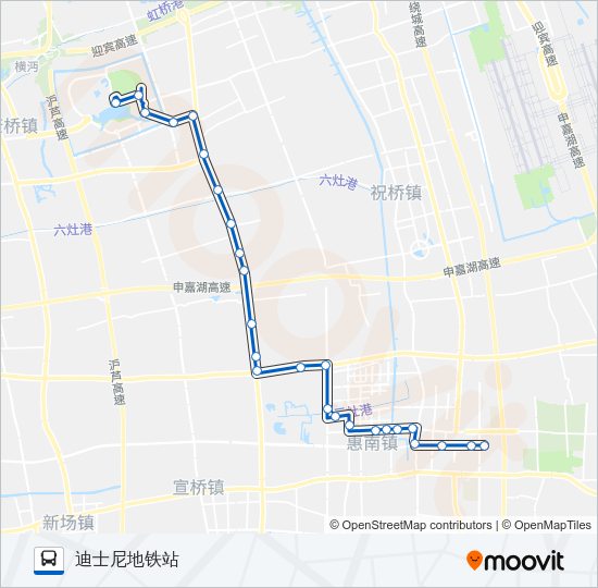 公交浦东51路的线路图