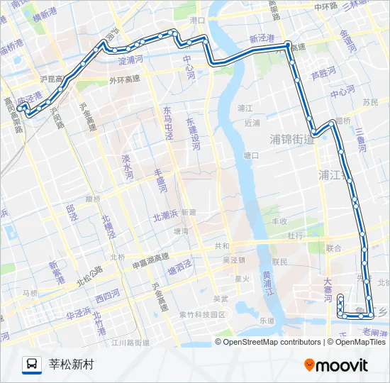 闵行20路 Bus Line Map