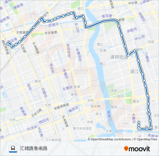 闵行20路 Bus Line Map