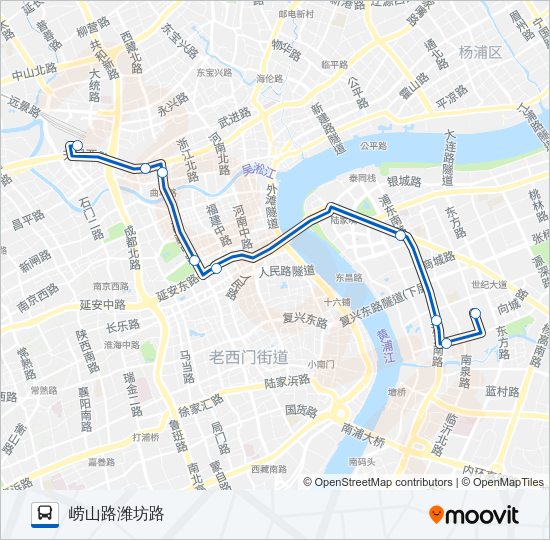 公交隧道夜宵路的线路图