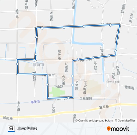 1111路(内圈) bus Line Map