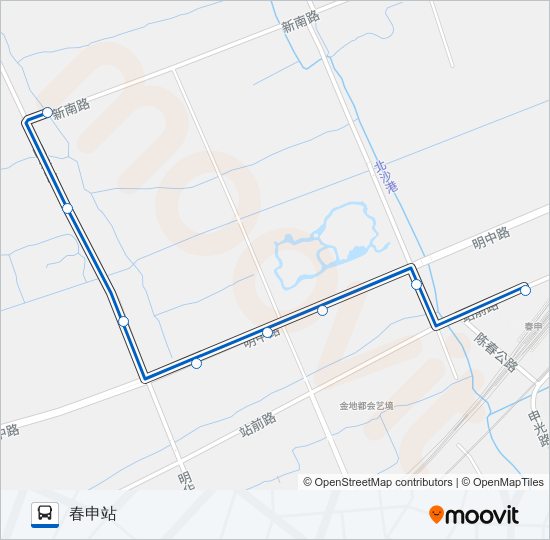 公交松江49路的线路图