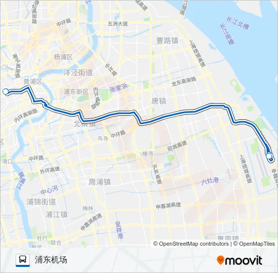 机场二线 Bus Line Map
