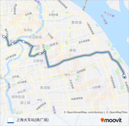 机场五线 bus Line Map