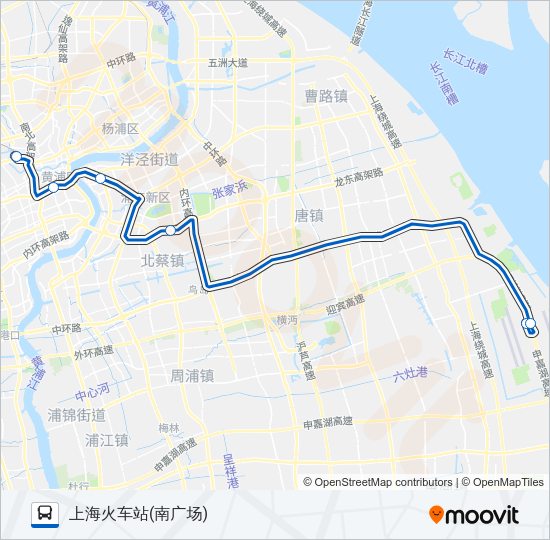 机场五线 Bus Line Map