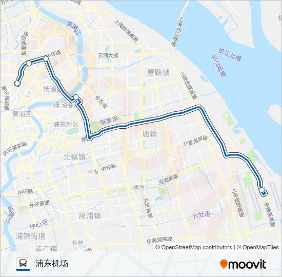 公交机场四路的线路图