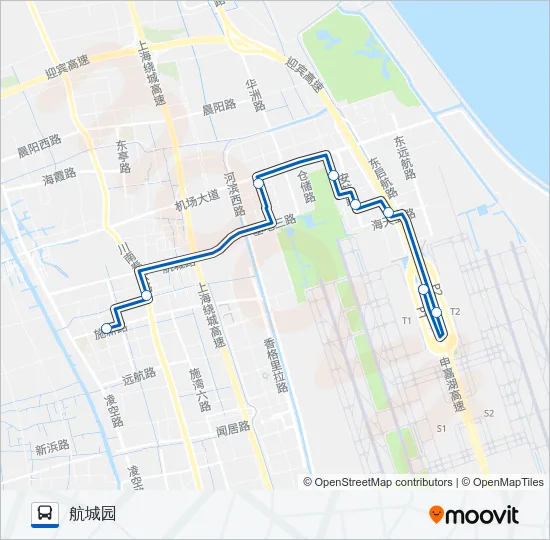 机场环一线 Bus Line Map