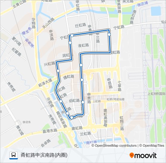 虹桥商务区2路 bus Line Map