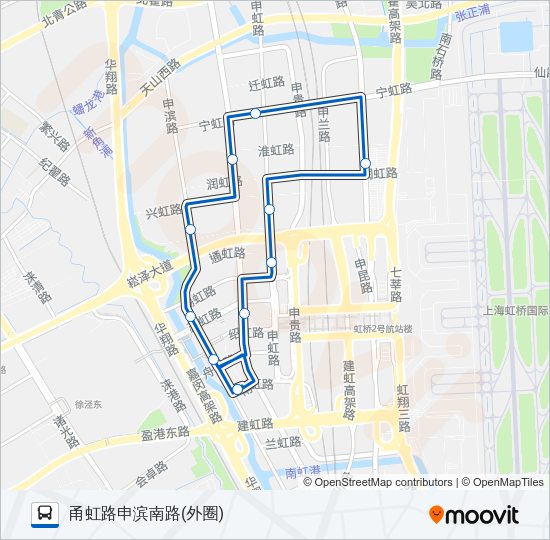 公交虹桥商务区2路的线路图