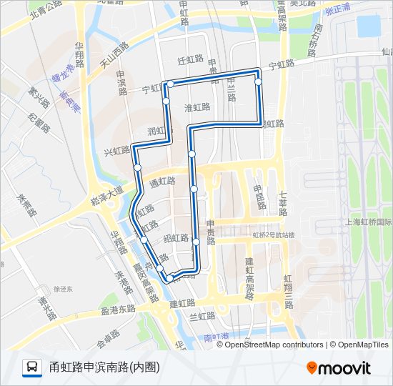 公交虹桥商务区2路的线路图