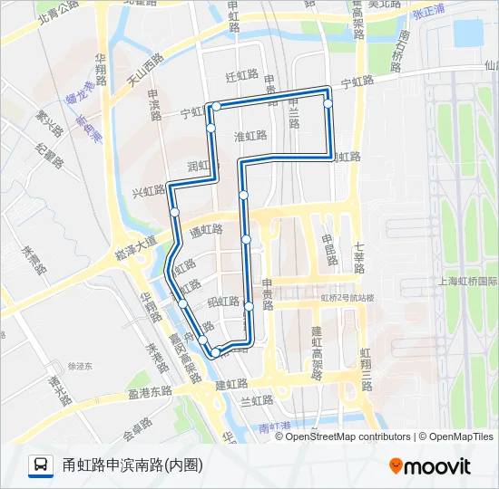 虹桥商务区2路 Bus Line Map