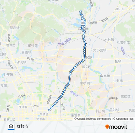 H57 Bus Line Map