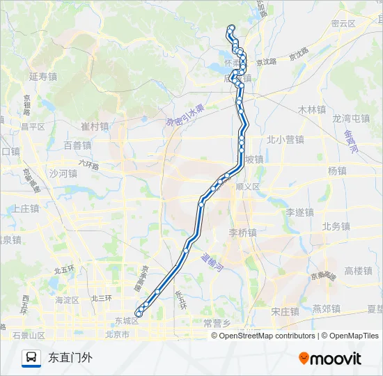 H57 Bus Line Map