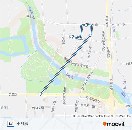 公交昌平专路的线路图