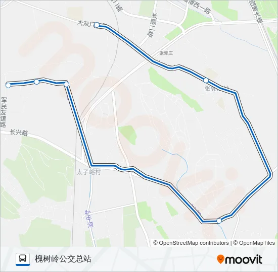 白草洼班车 Bus Line Map