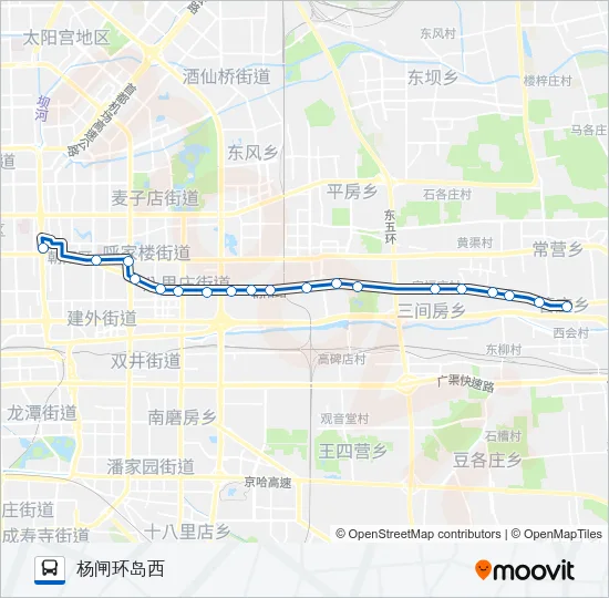 快速公交2线 Bus Line Map