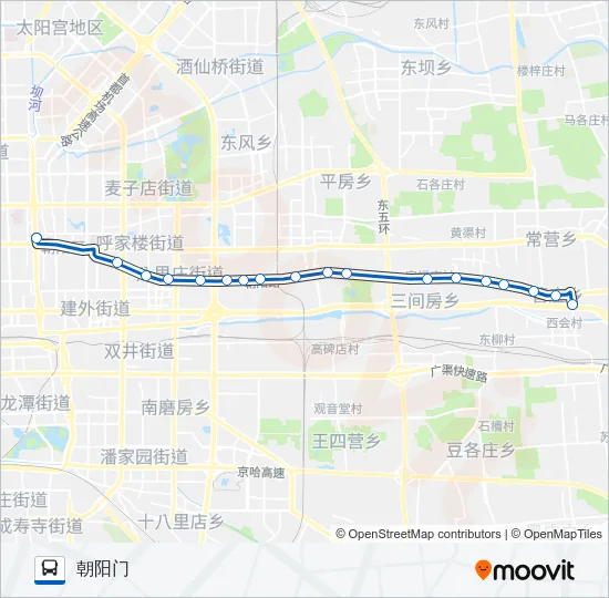 快速公交2线 Bus Line Map