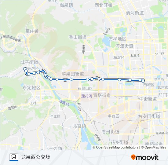 公交快速公交4路的线路图