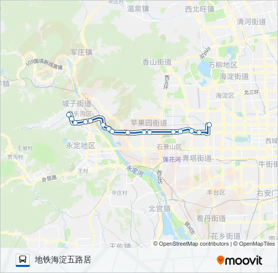 公交快速公交4支路的线路图