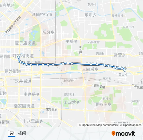 公交快速公交2区间路的线路图