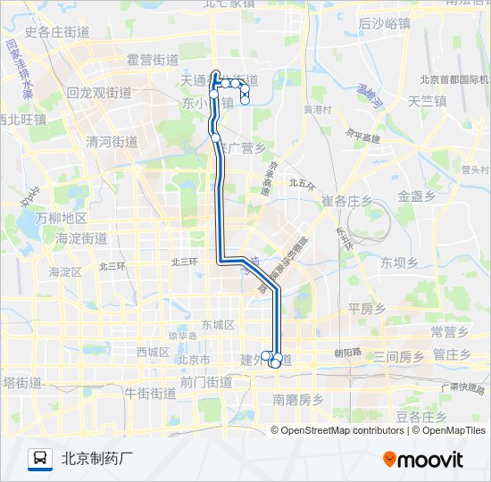 天通苑-国贸通勤快车 bus Line Map