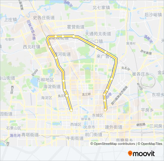 地铁13路的线路图