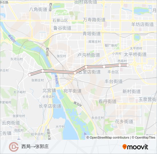 地铁14路的线路图