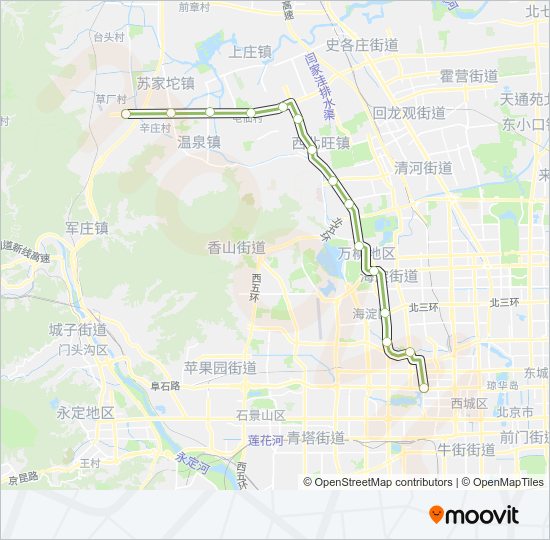 地铁16路的线路图