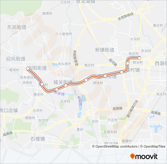 地铁燕房 YANFANG LINE路的线路图