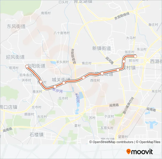 地铁燕房 YANFANG LINE路的线路图