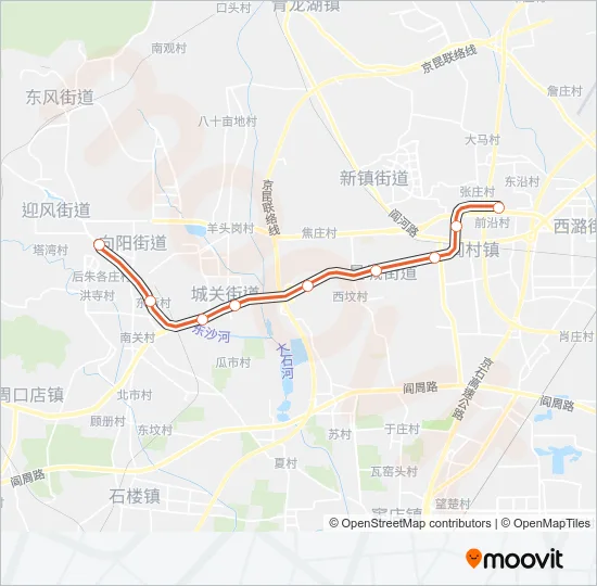 地铁燕房 YANFANG LINE路的线路图