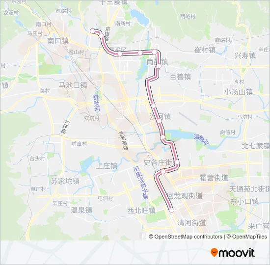 昌平线 CHANGPING LINE Metro Line Map
