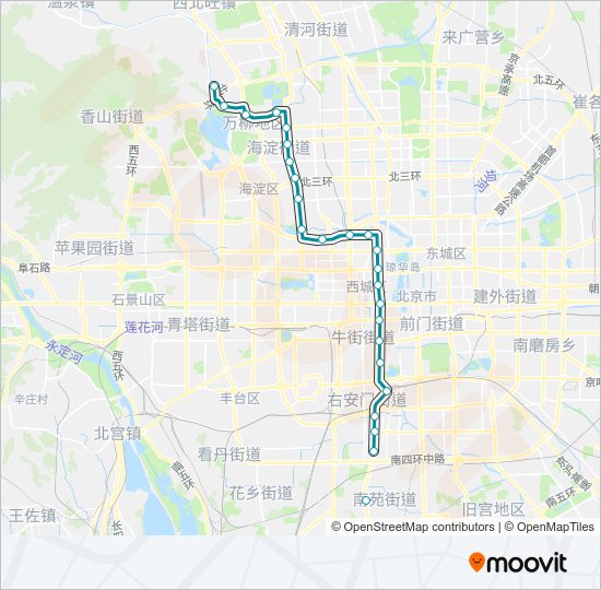 4号线大兴线 LINE 4 - DAXING LINE Metro Line Map