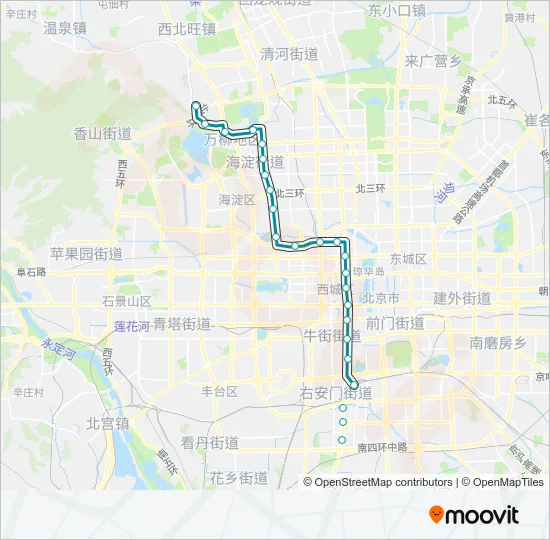 地铁4号大兴线 LINE 4 - DAXING LINE路的线路图