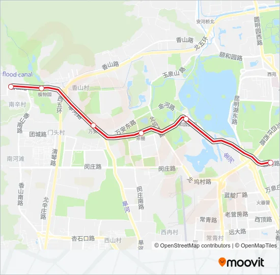 西郊线 XIJIAO LINE Cable Car Line Map